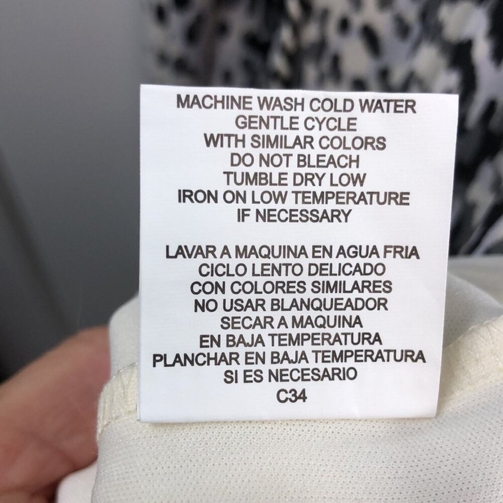 Luxology NWT dress Women’s asymmetrical Spaghetti Strap Black White midi size XL - Picture 11 of 12